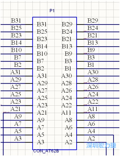  AT 總線 62 芯插槽，變成了一個 34 芯元件。